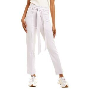 Jonathan Simkhai NWT Stevie Paperbag Sweatpants Purple Size S Belted 100% Cotton